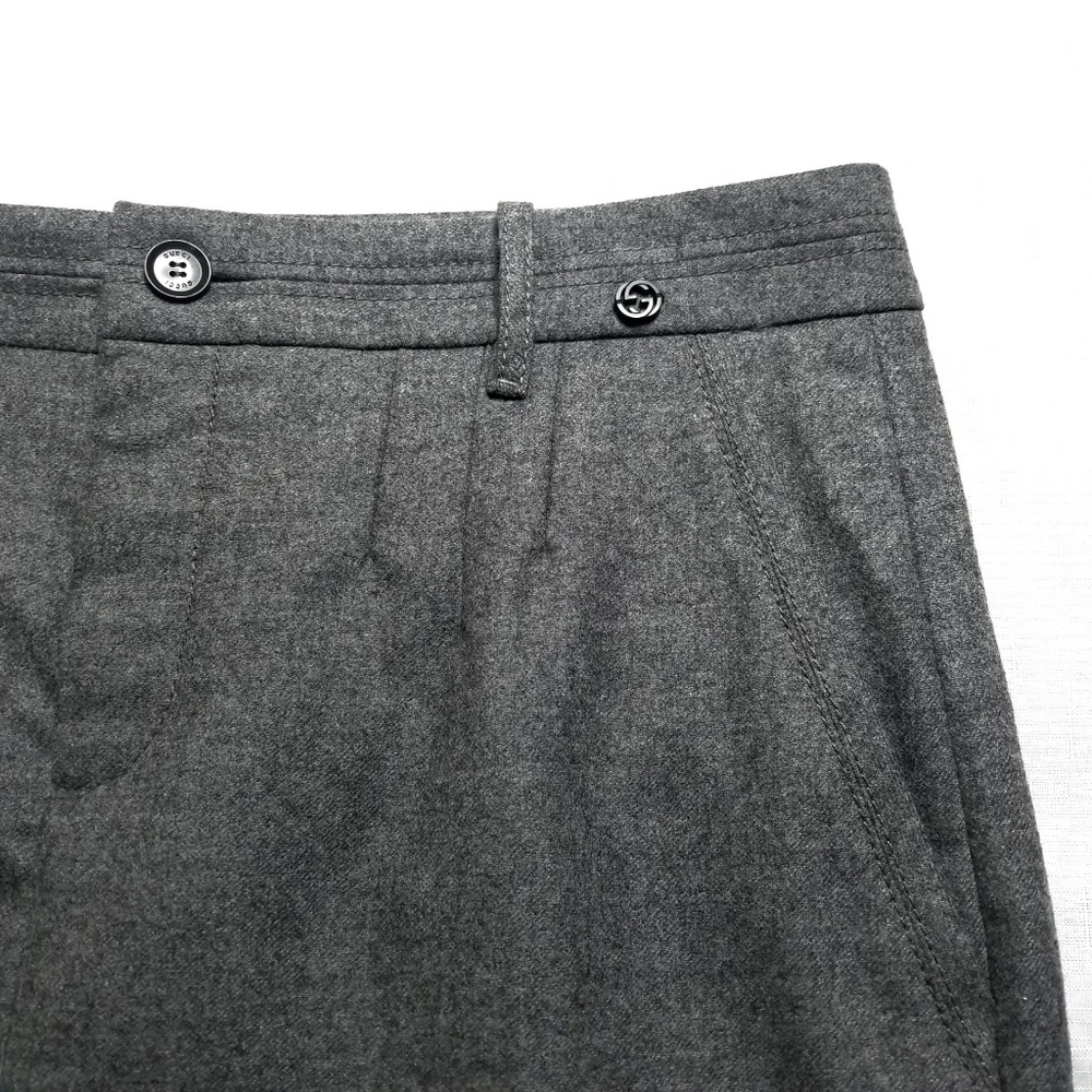 Gucci Wool and Cashmere Gray Pencil Skirt 44 8 - Picture 2 of 7